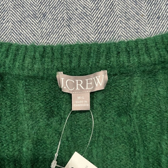 j.crew relaxed cable knit cardigan sweater | size m-L - Picture 4 of 6